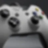 Close-up of an Xbox controller showcasing its ergonomic design and buttons.