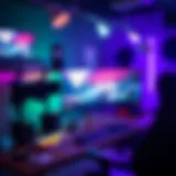 Dynamic Twitch streaming setup with vibrant visuals