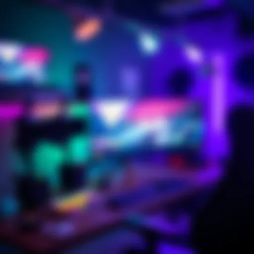 Dynamic Twitch streaming setup with vibrant visuals