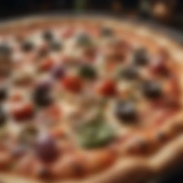 A beautifully crafted pizza with an array of fresh toppings