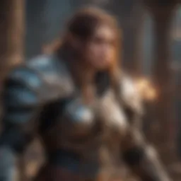 Dynamic arena battle scene showcasing diverse character classes