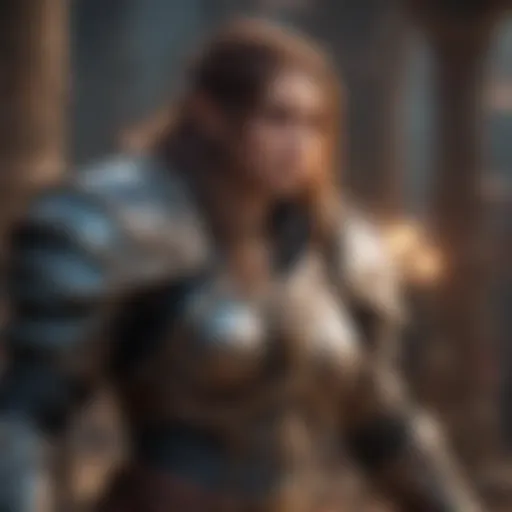 Dynamic arena battle scene showcasing diverse character classes