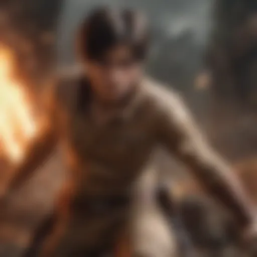Eren Yeager in intense battle scene