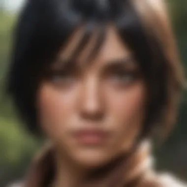 Mikasa Ackerman with determined expression