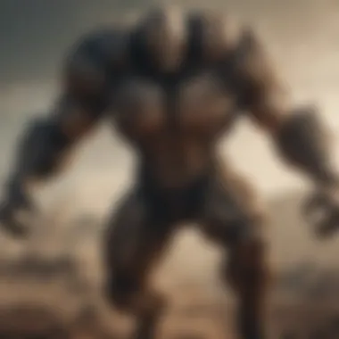 Reiner Braun in Titan form causing destruction