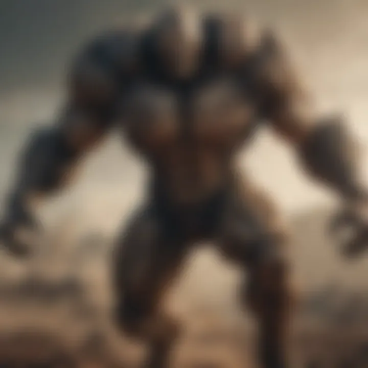 Reiner Braun in Titan form causing destruction