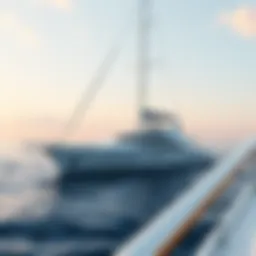 The breathtaking sailing yacht amidst a tranquil sea
