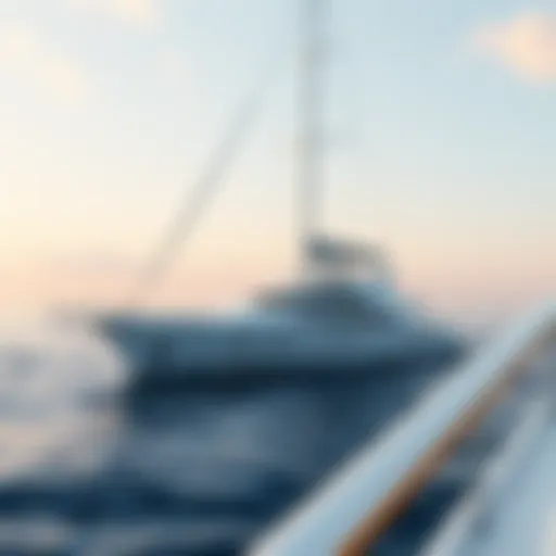 The breathtaking sailing yacht amidst a tranquil sea