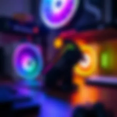 A gaming setup showcasing RGB DDR4 RAM in action