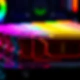 Vibrant RGB DDR4 RAM modules arranged aesthetically