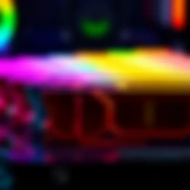 Vibrant RGB DDR4 RAM modules arranged aesthetically
