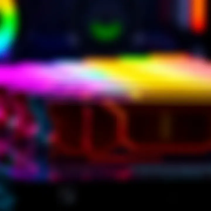 Vibrant RGB DDR4 RAM modules arranged aesthetically