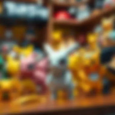 Trendy Buff Pokémon Figures in a Modern Collection Trendy buff Pokémon figures highlighted in a modern collection