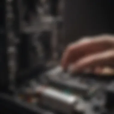Assembling Your Budget Gaming PC An individual assembling a gaming PC with focus on the motherboard