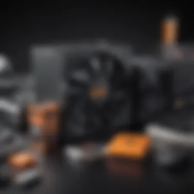 Essential Components for a Budget Gaming PC A selection of budget-friendly gaming components laid out on a table