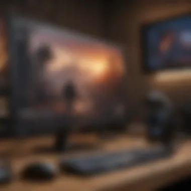 Performance Optimization for Gaming PCs A well-optimized gaming setup showcasing performance metrics on a monitor