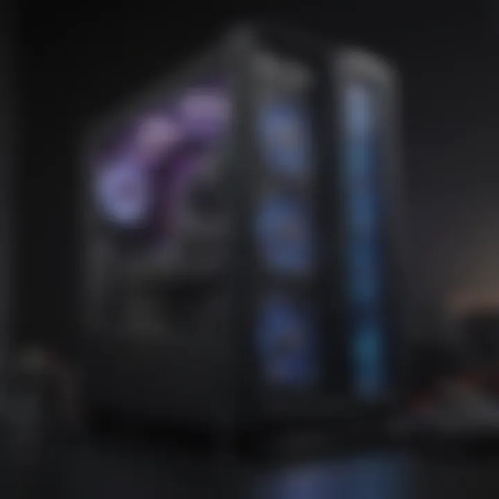 Detailed view of a meticulously assembled gaming PC