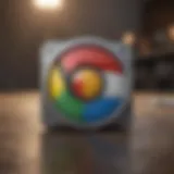 Google Chrome logo with update notification