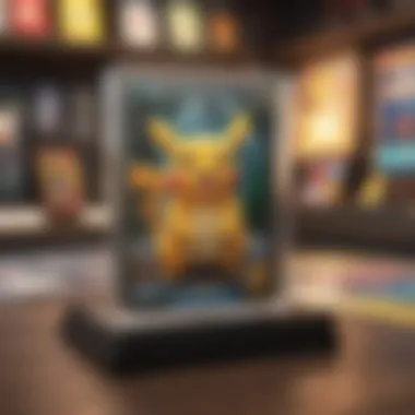 A collector displaying their prized Illustrator Pokémon card alongside other rare cards