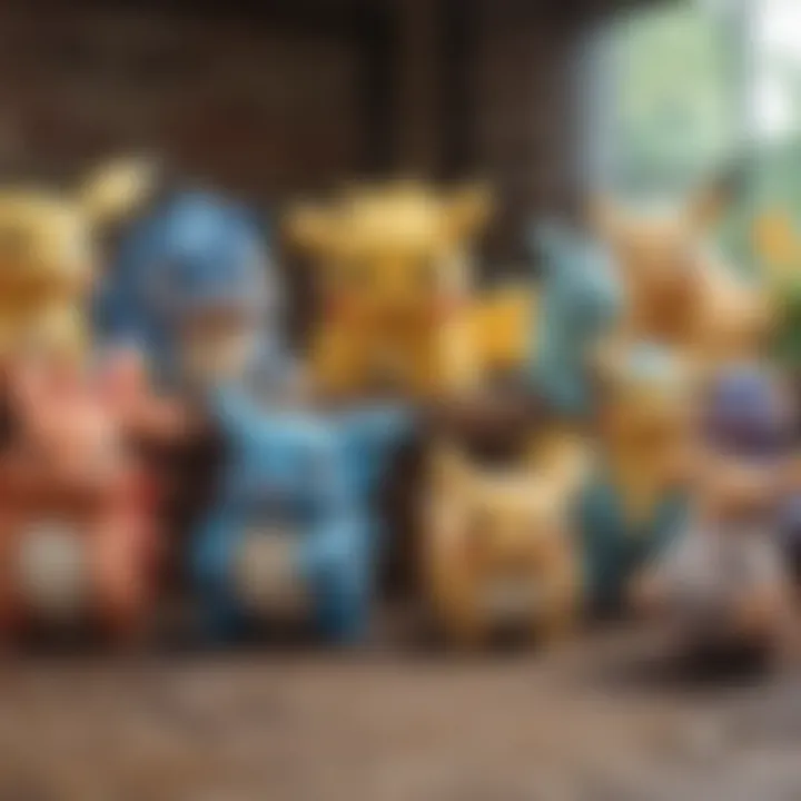An illustration depicting various Pokémon types and their evolutions