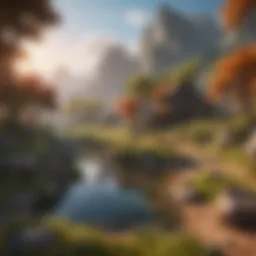 A captivating scene from a new MMO showcasing vibrant landscapes and diverse characters.