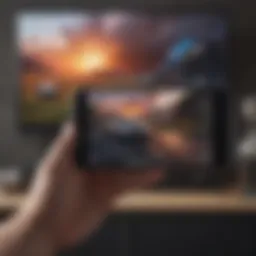 A smartphone displaying a streaming app