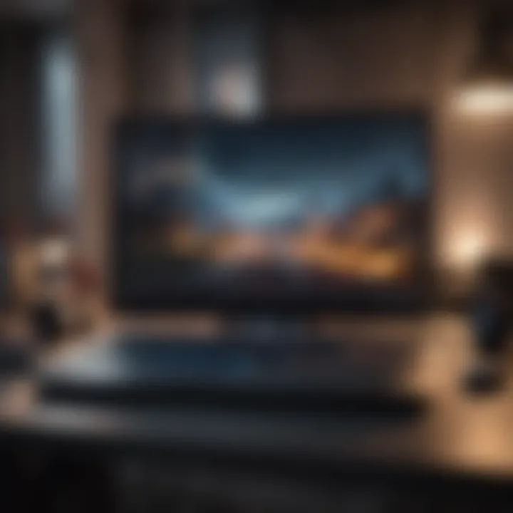 Gaming laptop with RGB keyboard and multiple screens