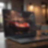 Sleek modern laptop showcasing its high-resolution display