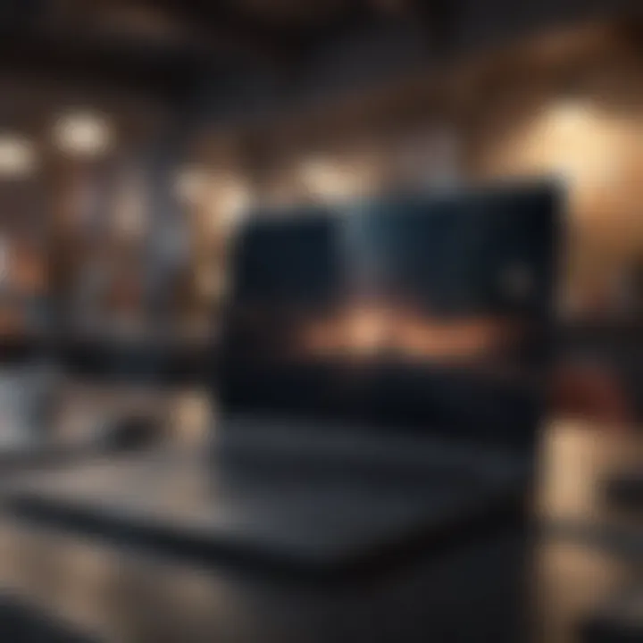 Standard laptop with versatile design in a stylish workspace