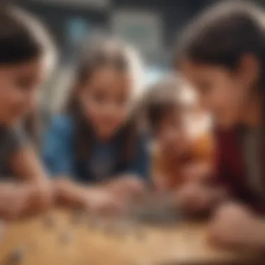 A group of children engaged in an educational activity at Diamond Day Care