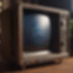 Vintage TV with Doctor Who Logo