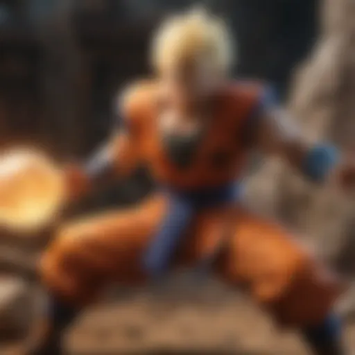 Iconic Dragon Ball characters in a dynamic pose