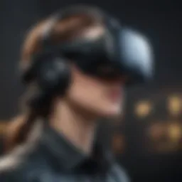 High-tech VR headset showcasing advanced features