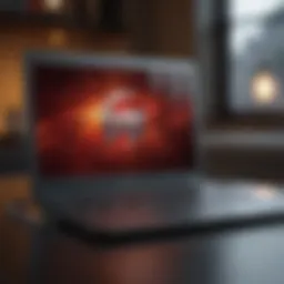 Sleek design of an AMD laptop showcasing its advanced features