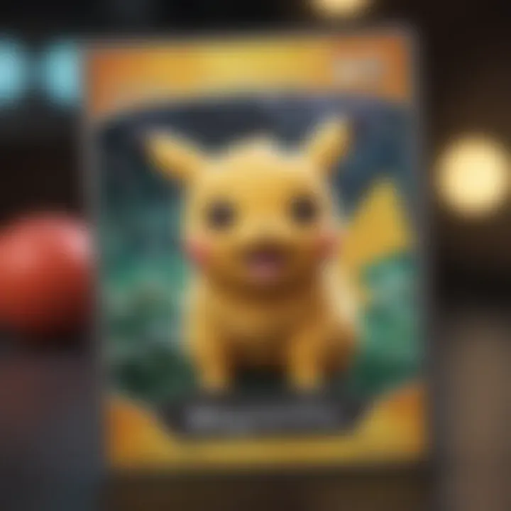 A close-up of a Pokémon card highlighting its rarity and quality.