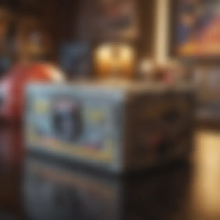 Artistic portrayal of a vintage Pokemon booster box