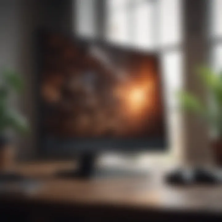 High-resolution gaming monitor showcasing vibrant graphics