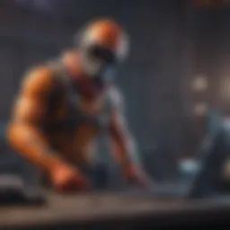 Fortnite gameplay on a Chromebook showing vibrant graphics