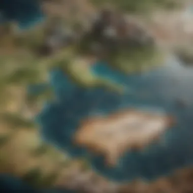 Rich World Map A richly detailed world map highlighting exploration