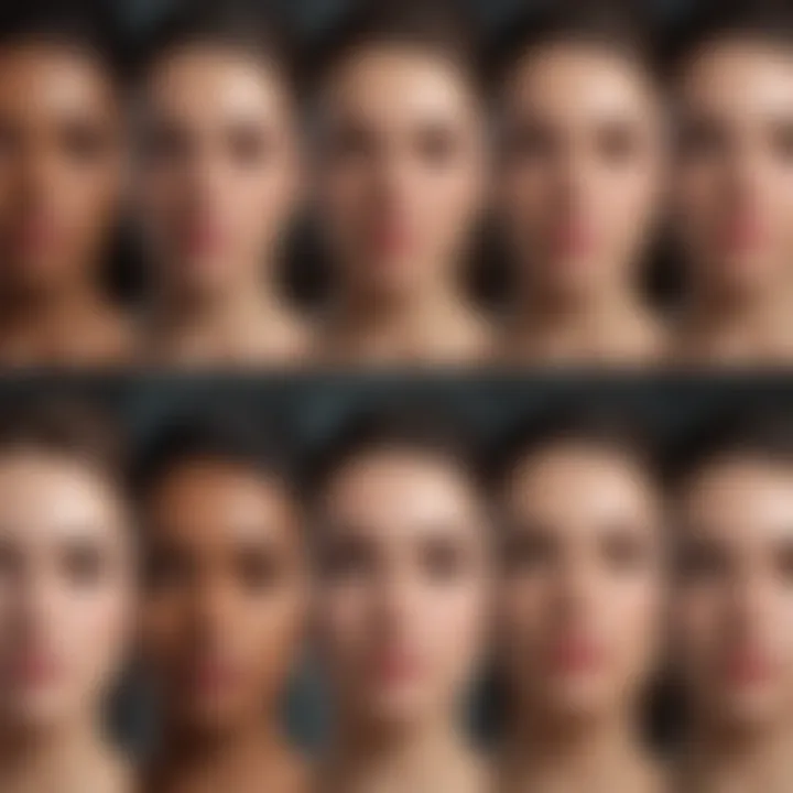 A timeline showcasing the evolution of face filters in media