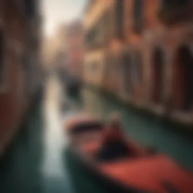 Romantic gondola ride in Venice