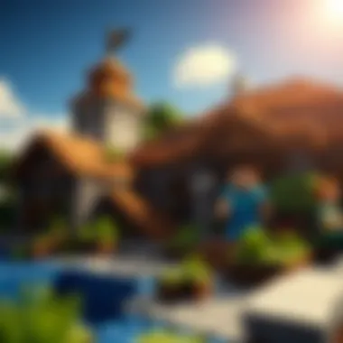 Showcasing Player Creativity in Minecraft Screenshot of a creative Minecraft build by players