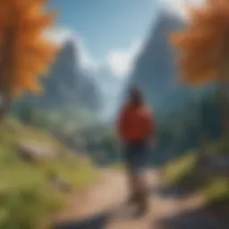 A captivating game scene showcasing vibrant landscapes and characters from a popular Nintendo Switch title.