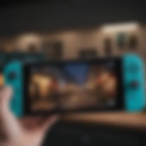 A vibrant screenshot showcasing the Persona game interface on the Nintendo Switch.