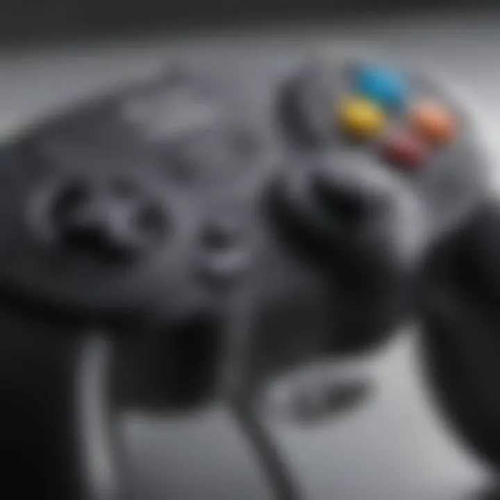 Close-up of buttons and joystick on PowerA GameCube controller highlighting performance features