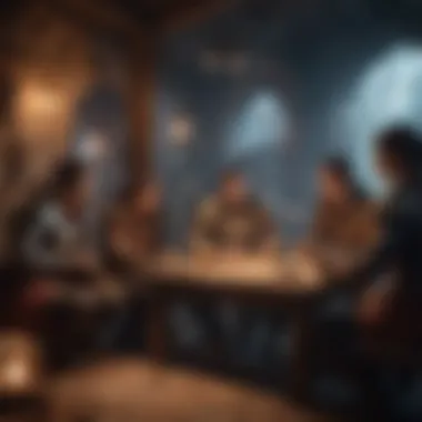 A group of players collaborating in a quest, illustrating community dynamics