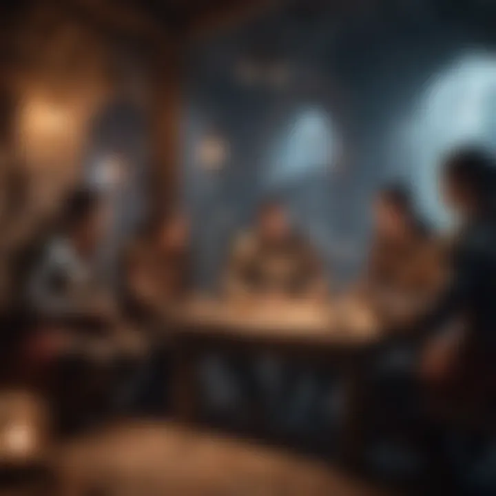A group of players collaborating in a quest, illustrating community dynamics