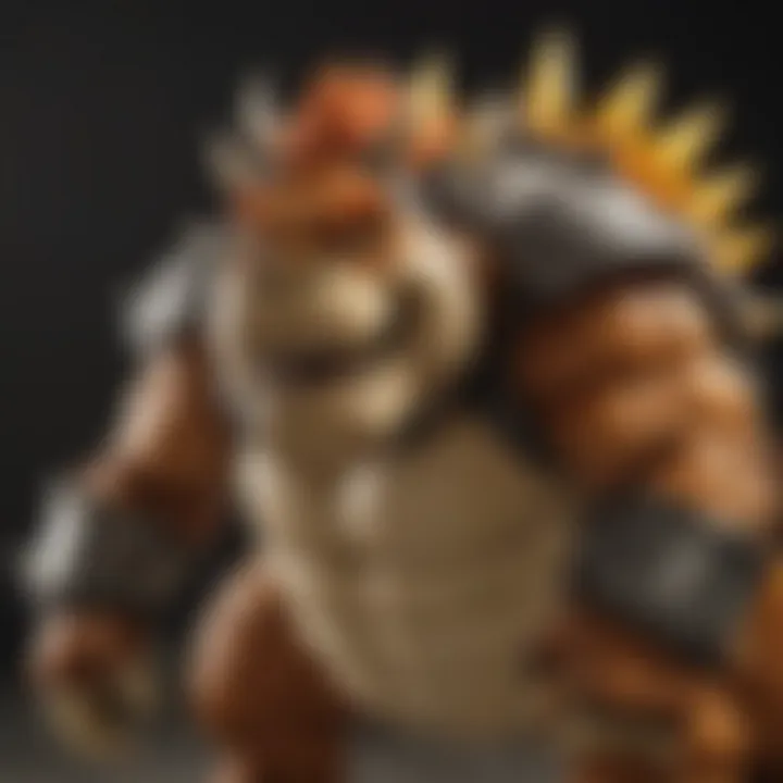 Close-up of Bowser Amiibo technical specifications