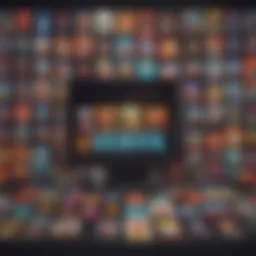 A vibrant selection of Jackbox Games titles displayed on a screen.