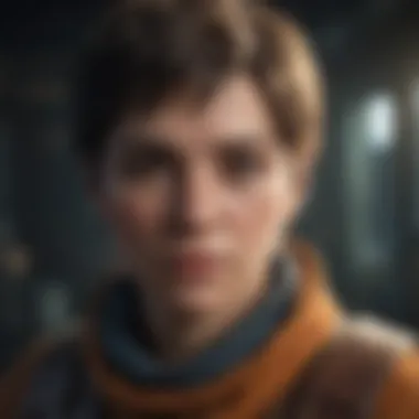 An artistic portrayal of the protagonist's character arc